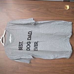 Crazy Dog T-Shirts Size XL Heathered Grey Best Dog Dad Ever Tee